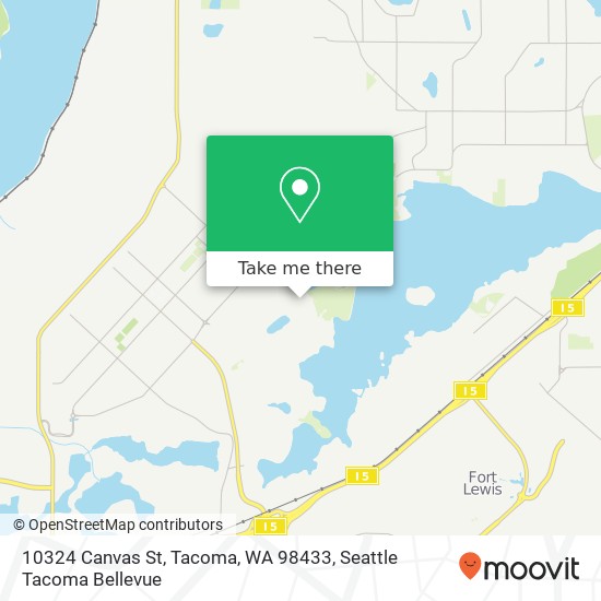 Mapa de 10324 Canvas St, Tacoma, WA 98433