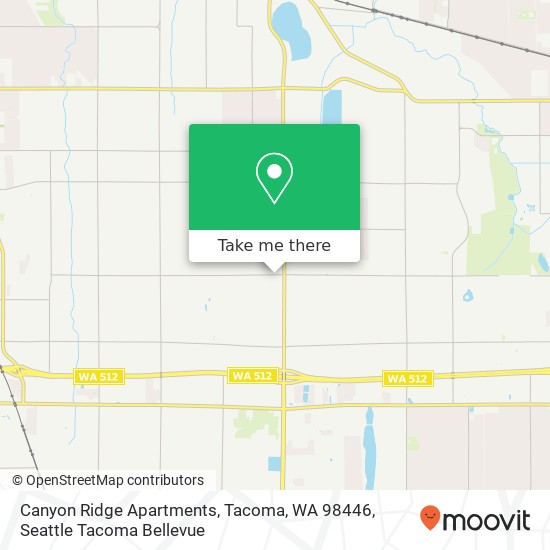 Mapa de Canyon Ridge Apartments, Tacoma, WA 98446
