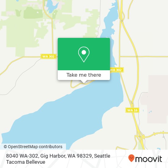 Mapa de 8040 WA-302, Gig Harbor, WA 98329