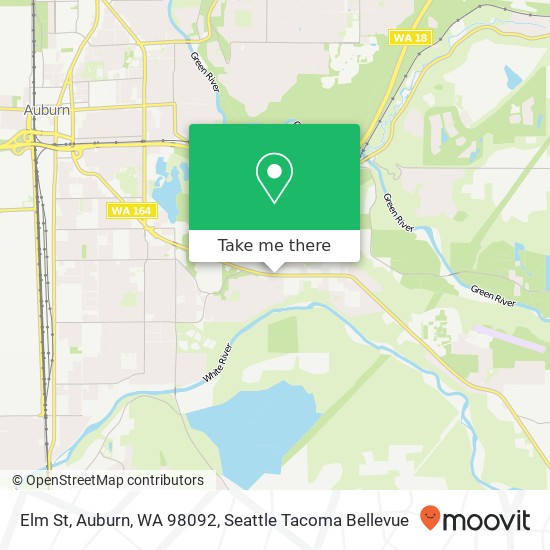 Mapa de Elm St, Auburn, WA 98092