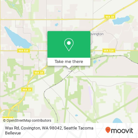 Mapa de Wax Rd, Covington, WA 98042