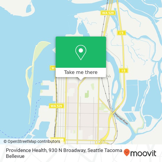 Mapa de Providence Health, 930 N Broadway