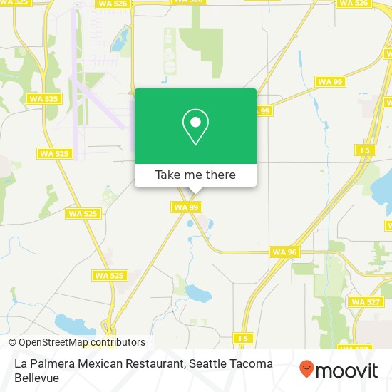 Mapa de La Palmera Mexican Restaurant, 1629 Center Rd
