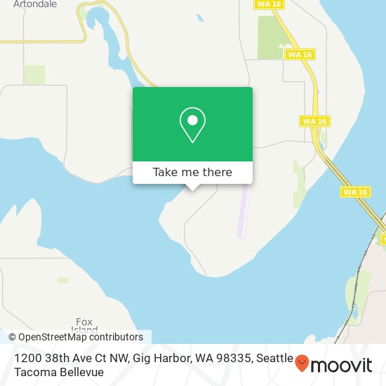 Mapa de 1200 38th Ave Ct NW, Gig Harbor, WA 98335