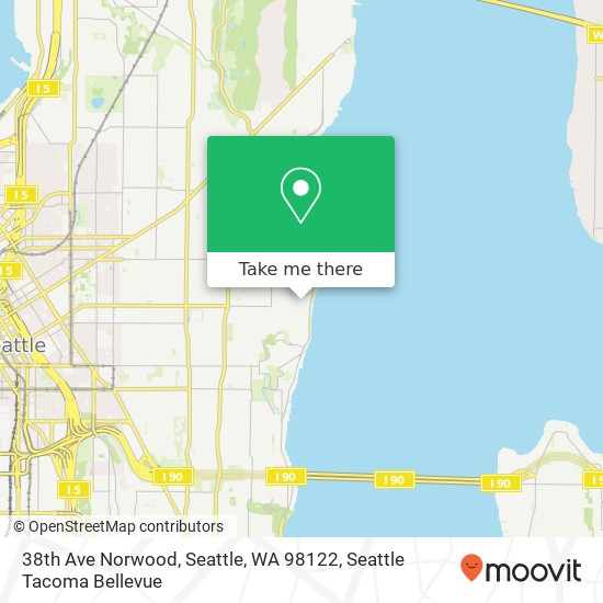 Mapa de 38th Ave Norwood, Seattle, WA 98122