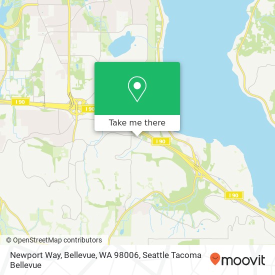 Mapa de Newport Way, Bellevue, WA 98006