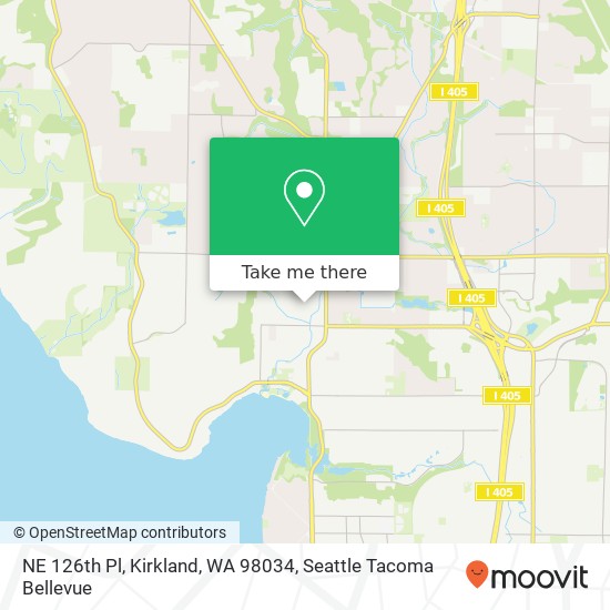 Mapa de NE 126th Pl, Kirkland, WA 98034