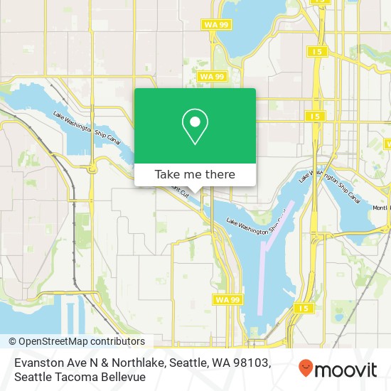 Evanston Ave N & Northlake, Seattle, WA 98103 map