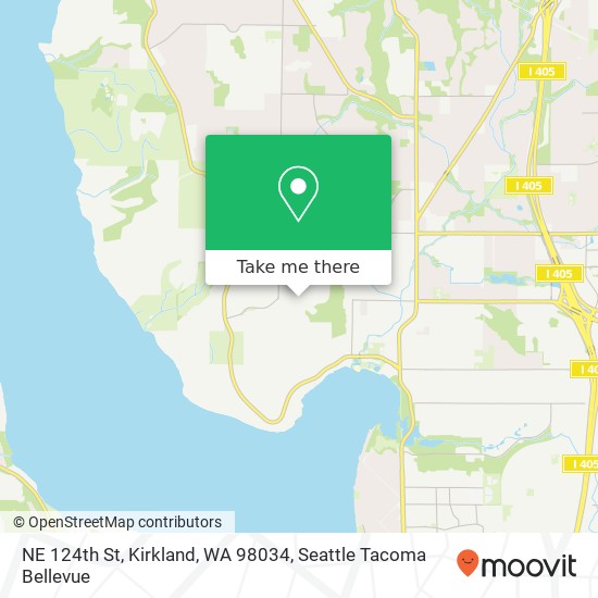 Mapa de NE 124th St, Kirkland, WA 98034