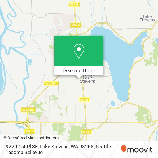 Mapa de 9220 1st Pl SE, Lake Stevens, WA 98258