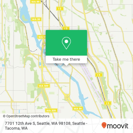 Mapa de 7701 12th Ave S, Seattle, WA 98108