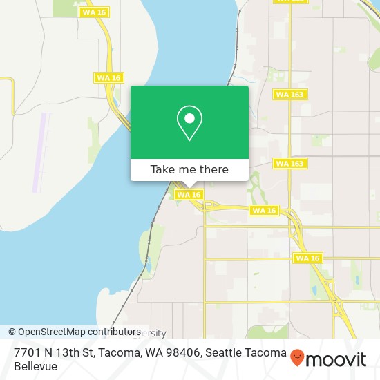 Mapa de 7701 N 13th St, Tacoma, WA 98406