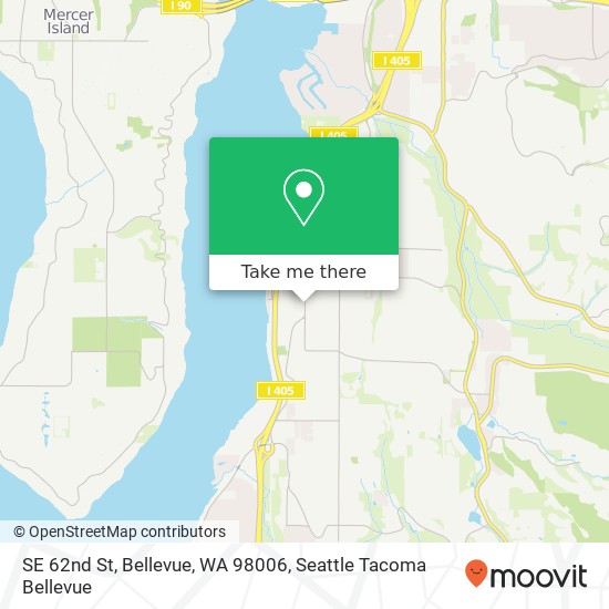 SE 62nd St, Bellevue, WA 98006 map