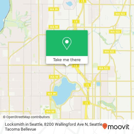 Locksmith in Seattle, 8200 Wallingford Ave N map