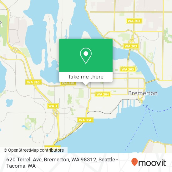 Mapa de 620 Terrell Ave, Bremerton, WA 98312