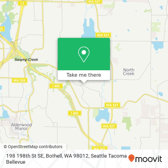Mapa de 198 198th St SE, Bothell, WA 98012