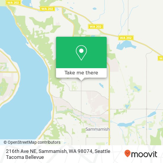 Mapa de 216th Ave NE, Sammamish, WA 98074