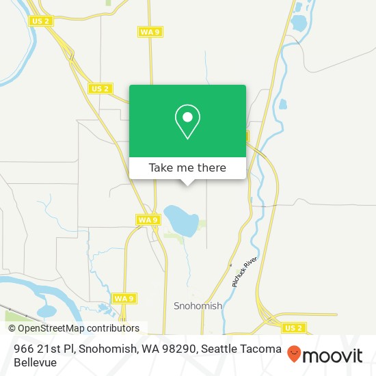 Mapa de 966 21st Pl, Snohomish, WA 98290