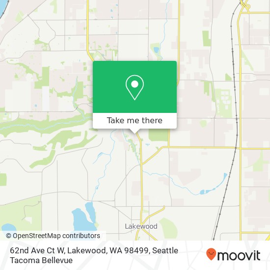 Mapa de 62nd Ave Ct W, Lakewood, WA 98499