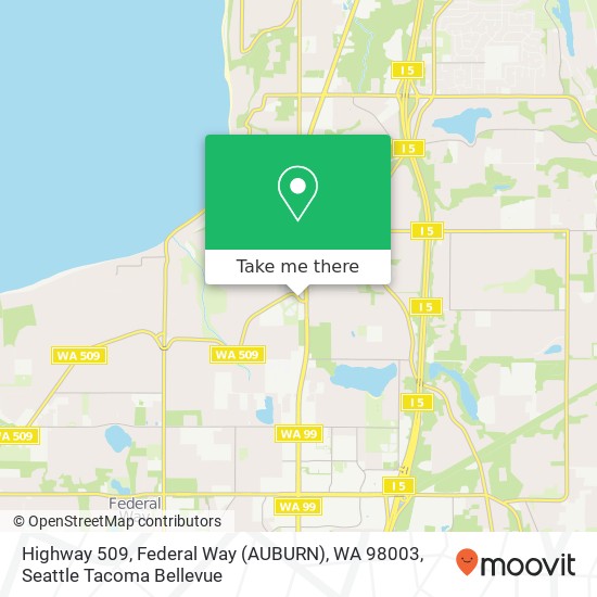 Mapa de Highway 509, Federal Way (AUBURN), WA 98003