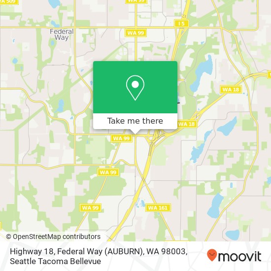Highway 18, Federal Way (AUBURN), WA 98003 map