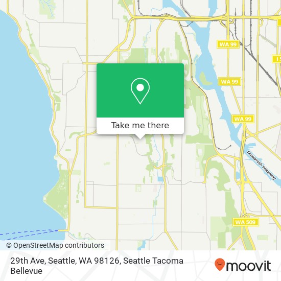 Mapa de 29th Ave, Seattle, WA 98126