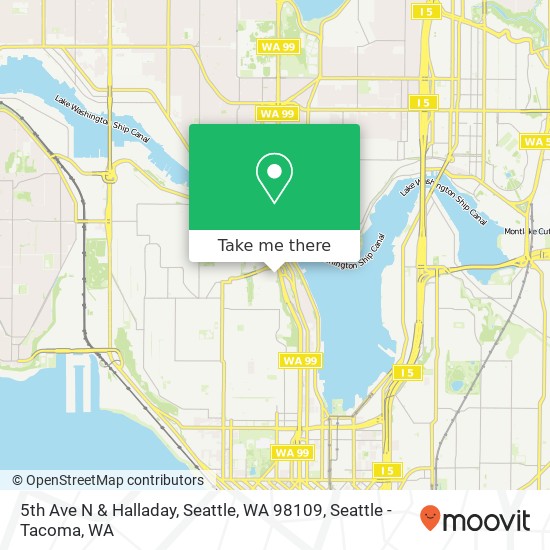 Mapa de 5th Ave N & Halladay, Seattle, WA 98109