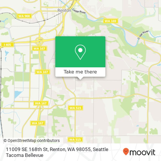 Mapa de 11009 SE 168th St, Renton, WA 98055