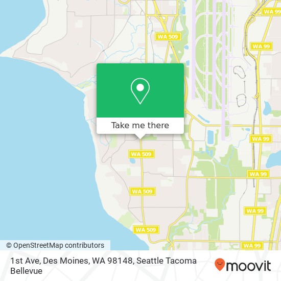 Mapa de 1st Ave, Des Moines, WA 98148