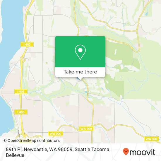 Mapa de 89th Pl, Newcastle, WA 98059