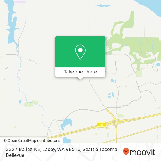 Mapa de 3327 Bali St NE, Lacey, WA 98516