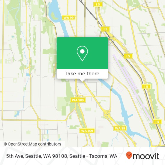 Mapa de 5th Ave, Seattle, WA 98108