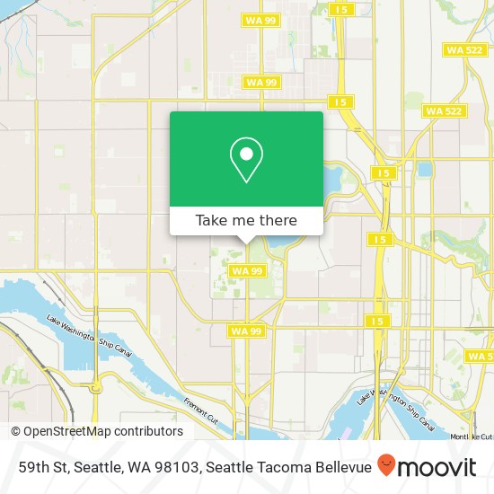 Mapa de 59th St, Seattle, WA 98103