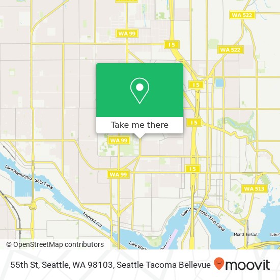 Mapa de 55th St, Seattle, WA 98103