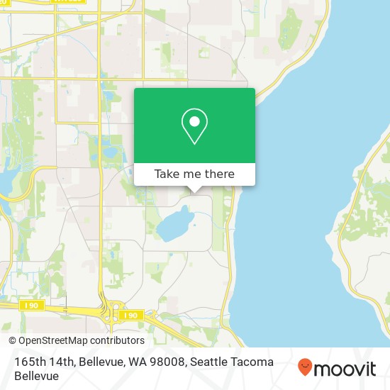 Mapa de 165th 14th, Bellevue, WA 98008