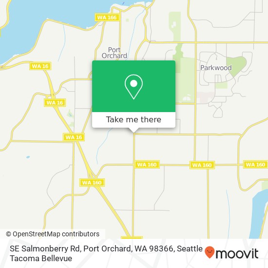 Mapa de SE Salmonberry Rd, Port Orchard, WA 98366