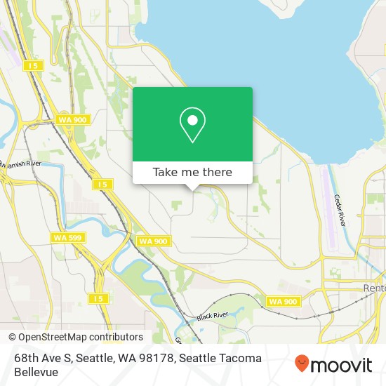 Mapa de 68th Ave S, Seattle, WA 98178