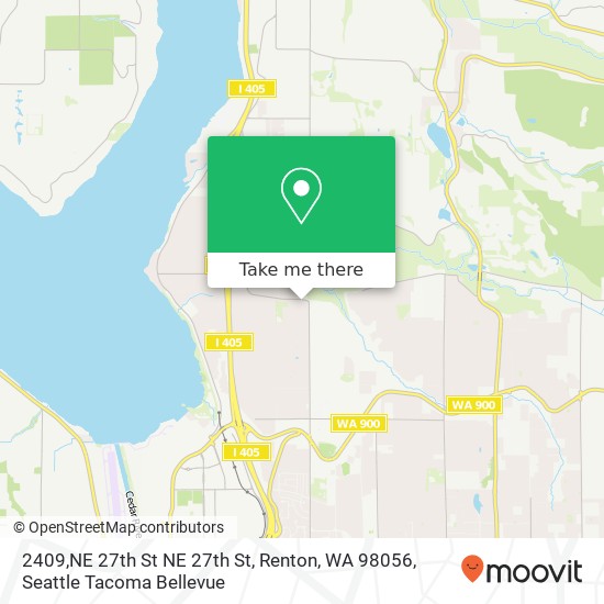 Mapa de 2409,NE 27th St NE 27th St, Renton, WA 98056