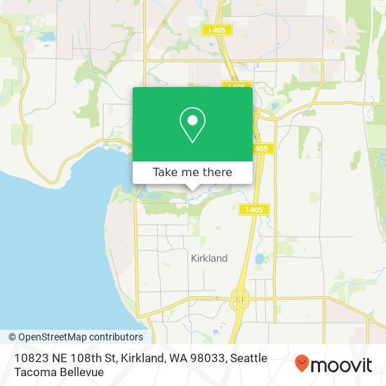 Mapa de 10823 NE 108th St, Kirkland, WA 98033