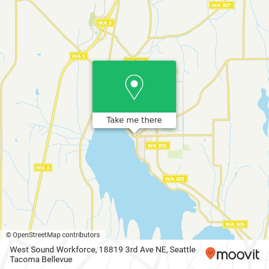 Mapa de West Sound Workforce, 18819 3rd Ave NE