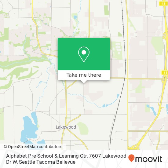 Mapa de Alphabet Pre School & Learning Ctr, 7607 Lakewood Dr W