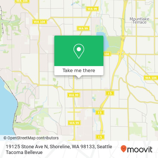 Mapa de 19125 Stone Ave N, Shoreline, WA 98133