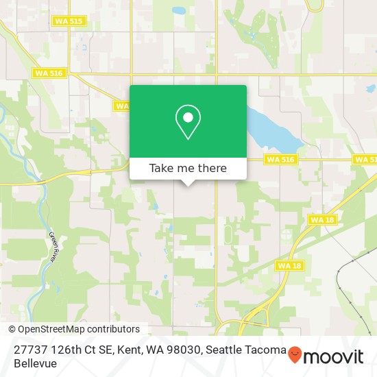 Mapa de 27737 126th Ct SE, Kent, WA 98030