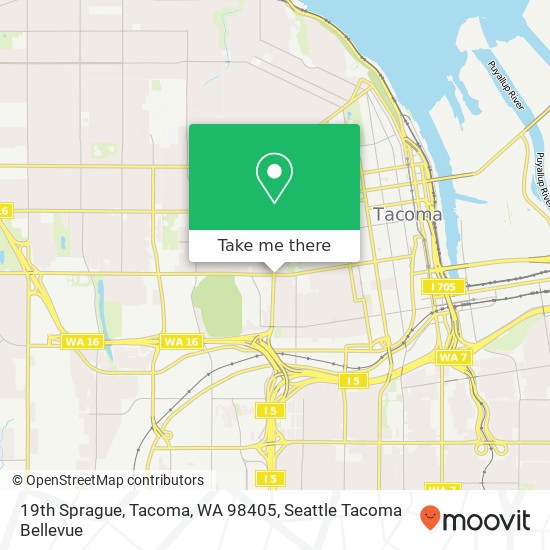 Mapa de 19th Sprague, Tacoma, WA 98405