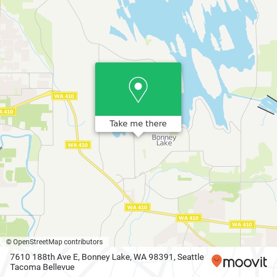 Mapa de 7610 188th Ave E, Bonney Lake, WA 98391