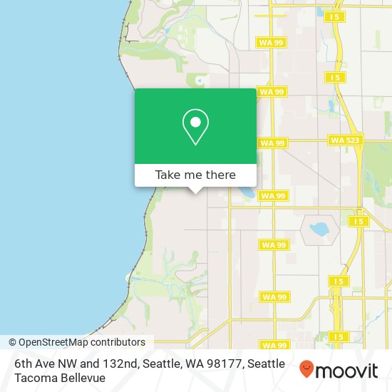 6th Ave NW and 132nd, Seattle, WA 98177 map