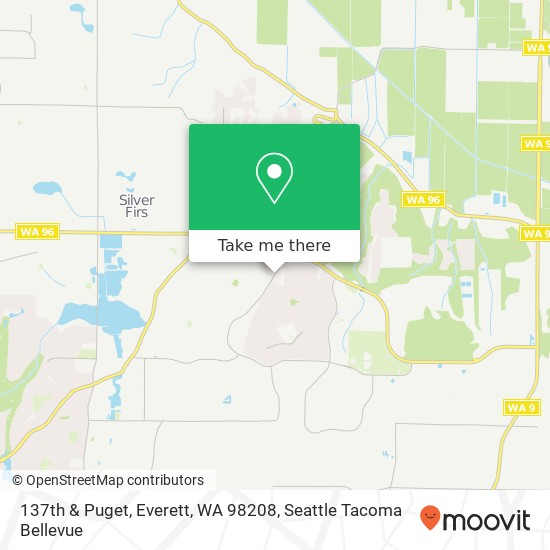 137th & Puget, Everett, WA 98208 map