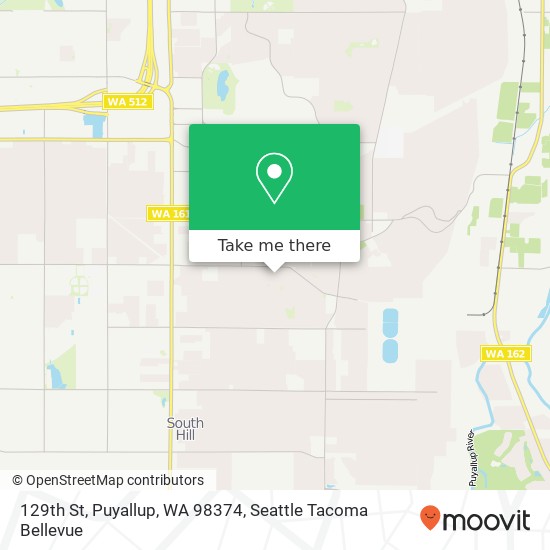 129th St, Puyallup, WA 98374 map