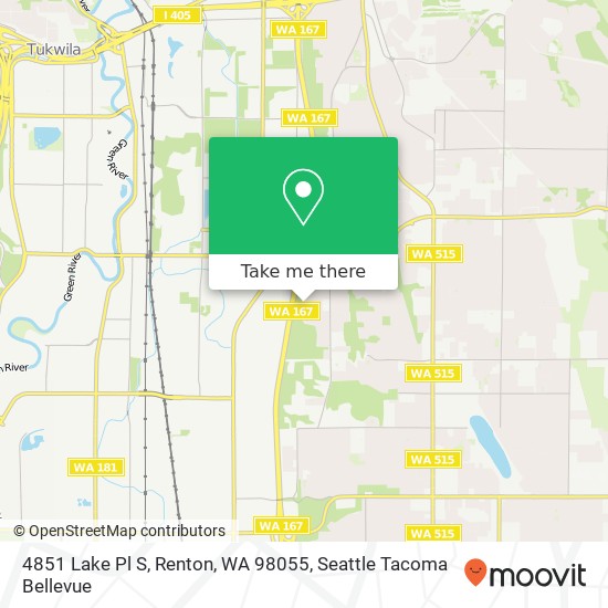Mapa de 4851 Lake Pl S, Renton, WA 98055