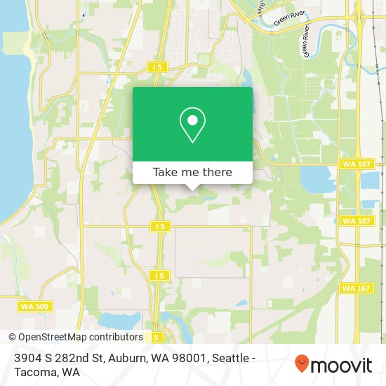 Mapa de 3904 S 282nd St, Auburn, WA 98001